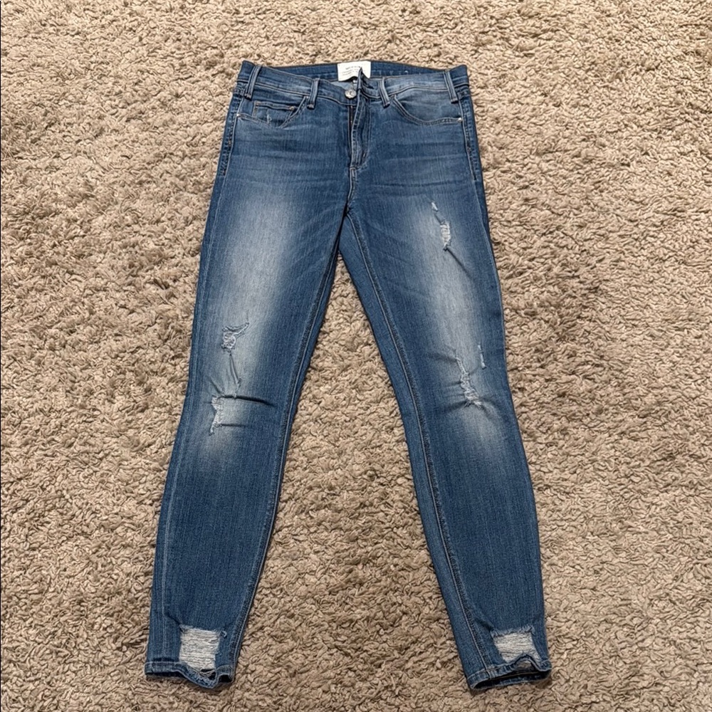 Mcguire Denim Classic Blue Women's Skinny Distressed Jeans